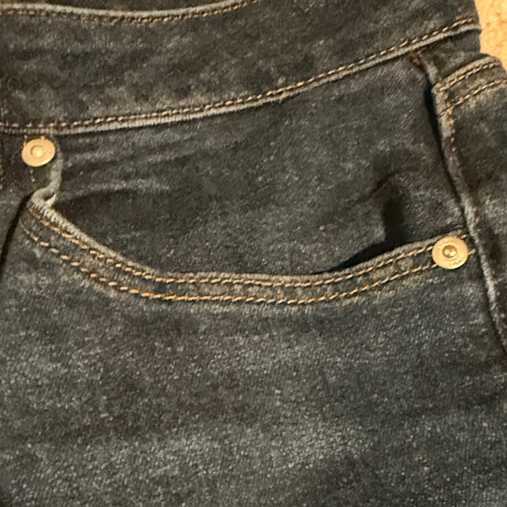 LOFT Dark Blue Curvy Slim Wide-Leg Flare Jeans - Picture 4 of 9